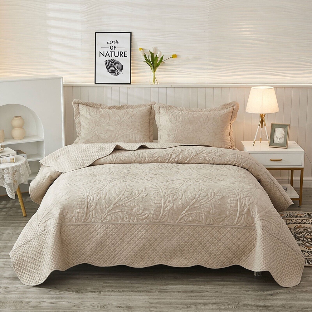 Beige bedspread clearance